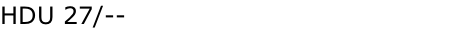 HDU 27/--